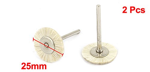 SOURCINGMAP brosse à polir nylon blanc 25 mm lot de 2