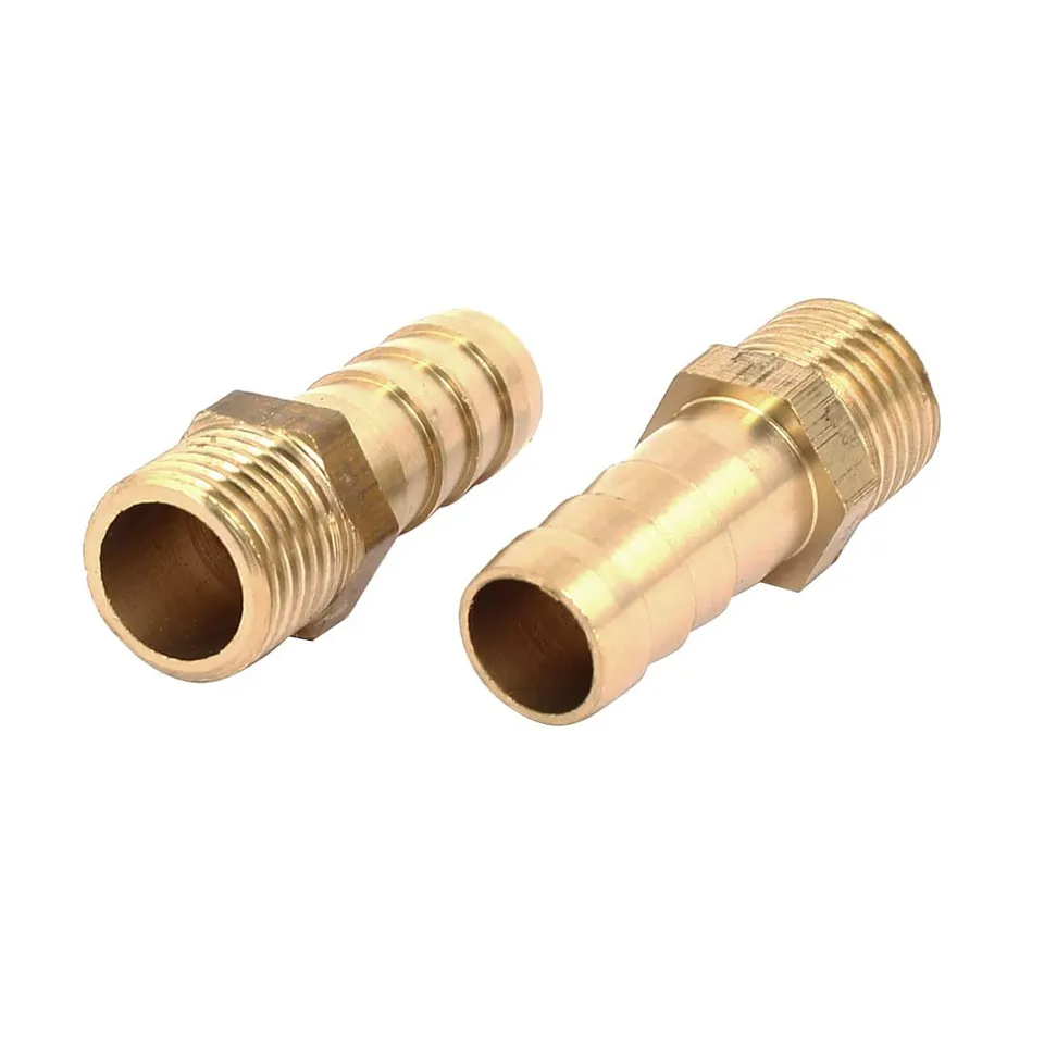 sourcingmap Raccord Cannelé Laiton BSP 1/4 10mm Lot 5