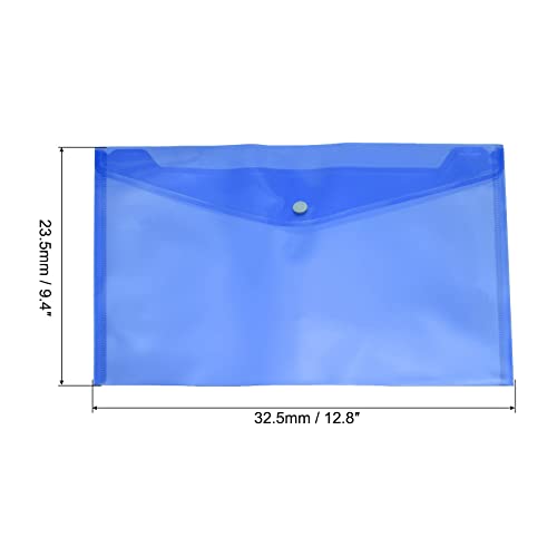 Sourcing Map pochette plastique A4 bleu bouton lot 12 PP