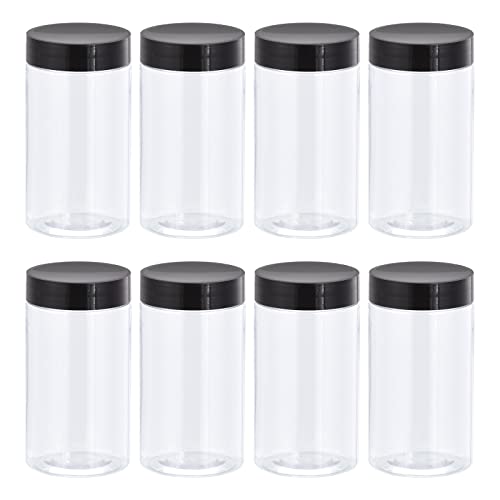 SOURCINGMAP pots ronds plastique 250ml lot 12 hermétiques