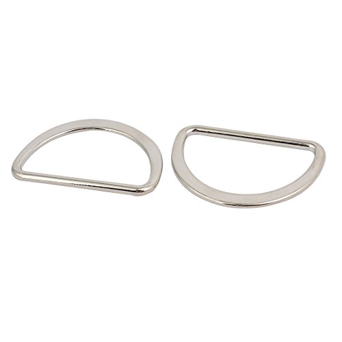Sourcingmap Home & Garden anneau en D 40mm argent lot de 10