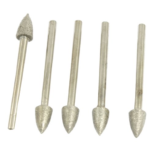 sourcingmap pointe diamantée conique 6 mm tige 3 mm lot 5