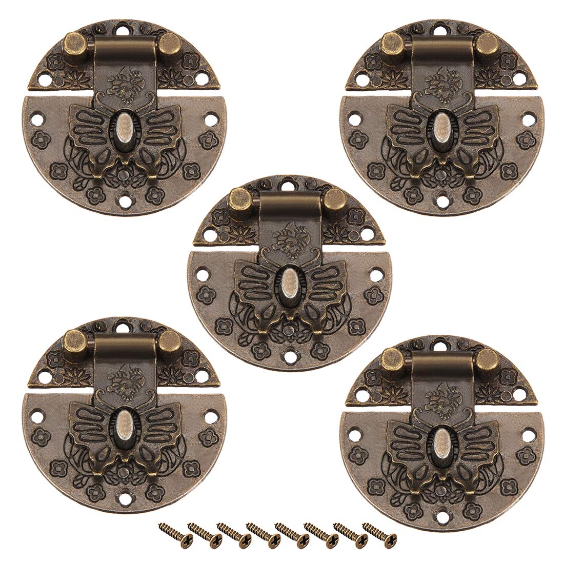 Sourcingmap Fermoir Boîte Bois 40mm Lot 5 Bronzé