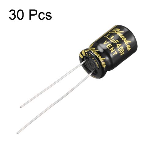 sourcing map 3.3uF 400V condensateur électrolytique 30pc 8x12mm