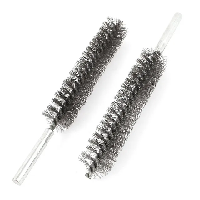 sourcing map Brosse tube acier inox 25mm 18cm lot 2