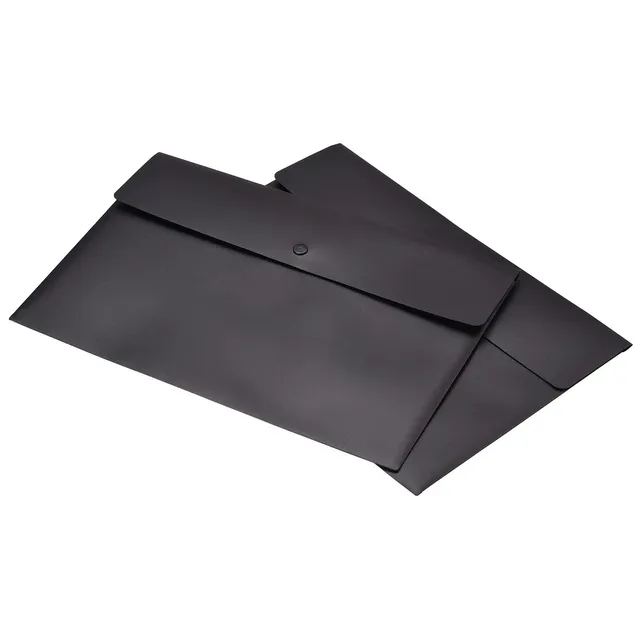 sourcing map A4 pochette à bouton noire lot de 10