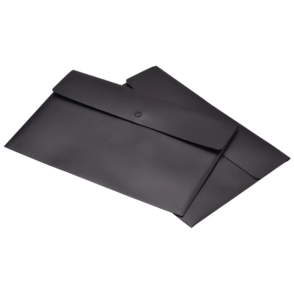 sourcing map A4 pochette à bouton noire lot de 10