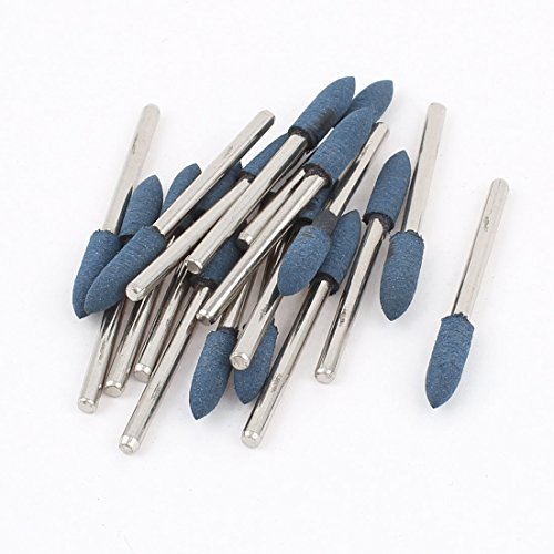 sourcingmap Lot 18 Meules sur Tige Caoutchouc Conique 5mm Bleu