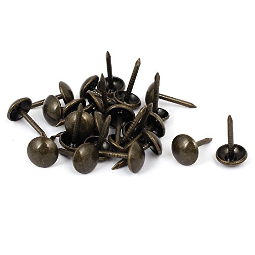 sourcingmap Home Clou tapissier 8x15mm noir bronzé lot de 25