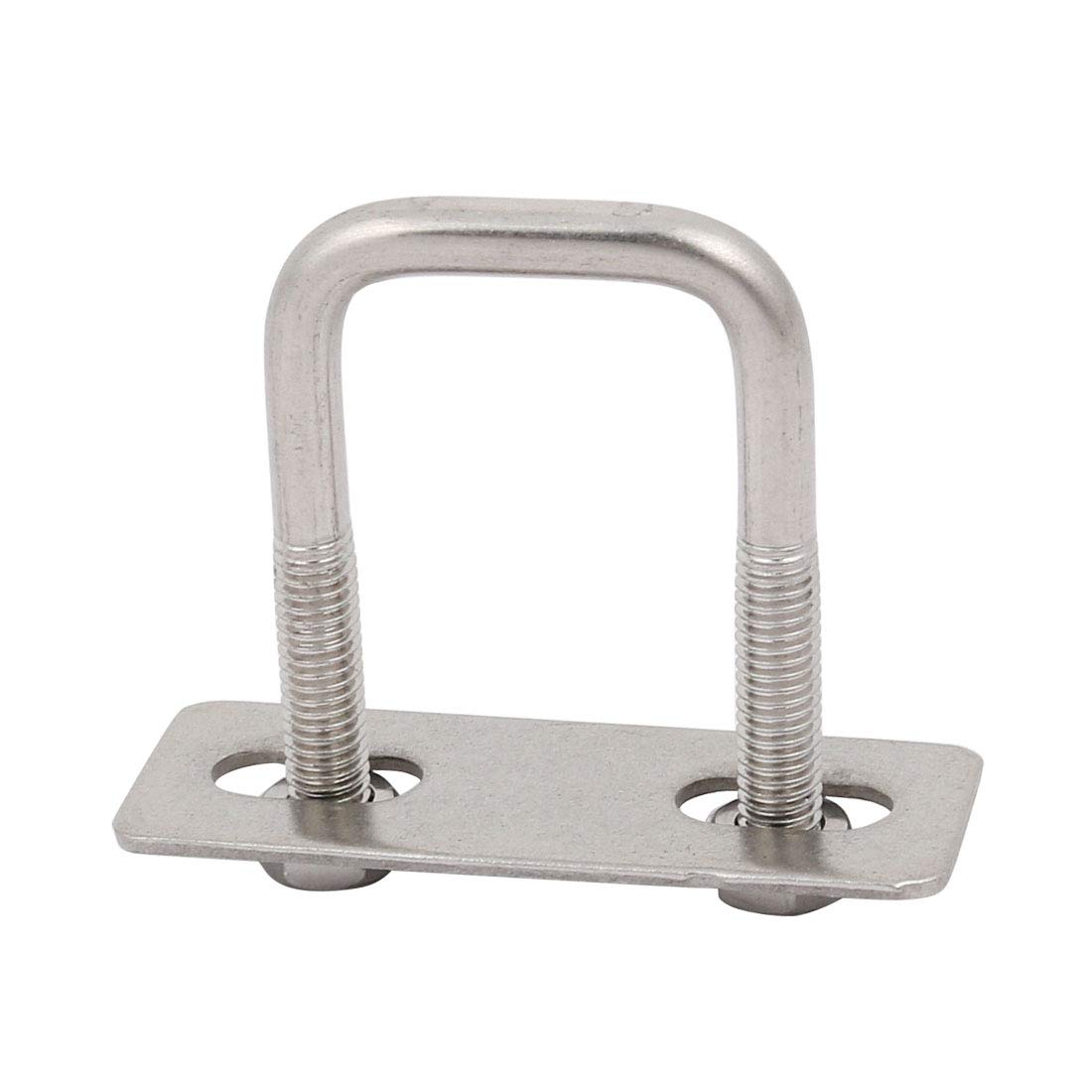 SOURCINGMAP Boulon U inox M6 50mm lot de 4 + plaques