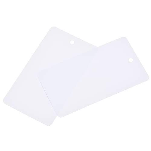 Sourcing Map Étiquettes PVC blanc 50 pcs 50x90 mm imperméables