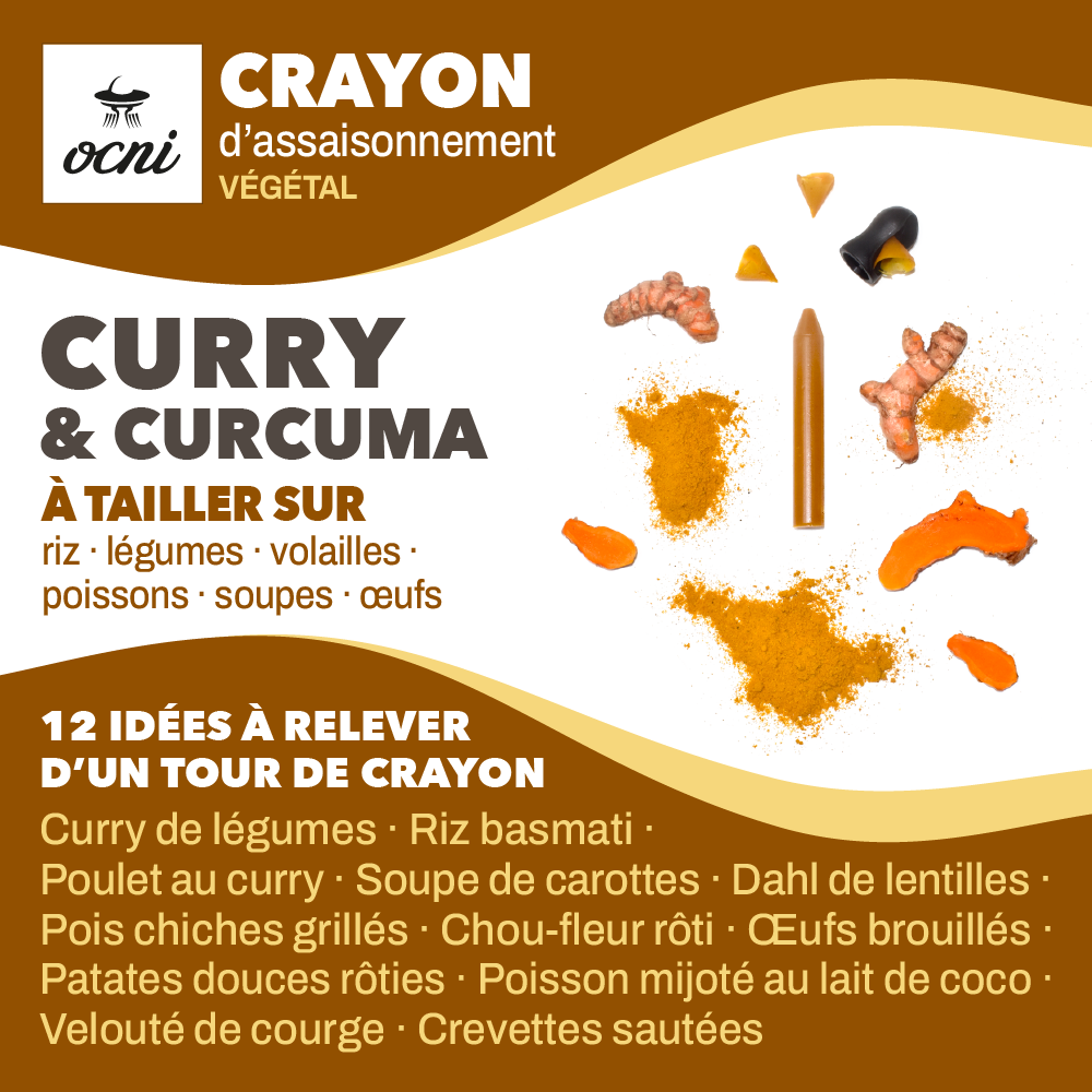 OCNI Coffrets 1 Crayon Curry Curcuma Bio Taille-crayon Inclus