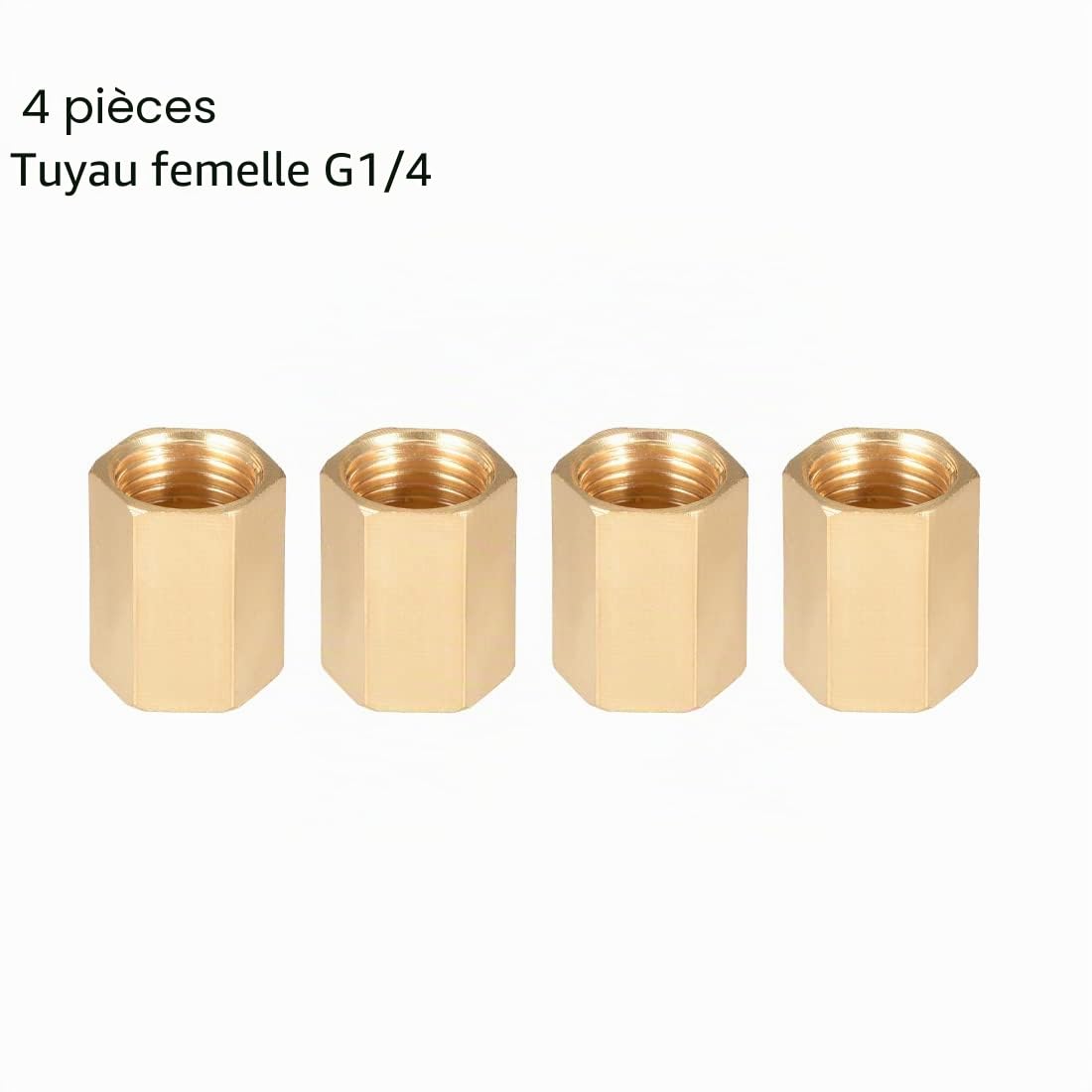 Sourcingmap raccord tuyau laiton G 1/4 femelle lot 4