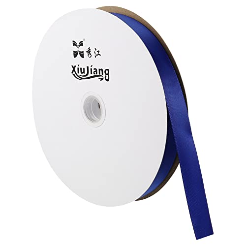 Sourcing Map ruban satin bleu foncé 20mmx91,4m rouleau déco