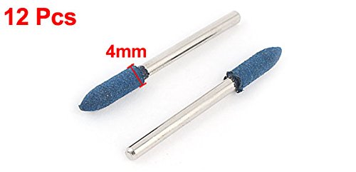 sourcingmap Pointe montée caoutchouc bleu lot de 12 tige 3 mm
