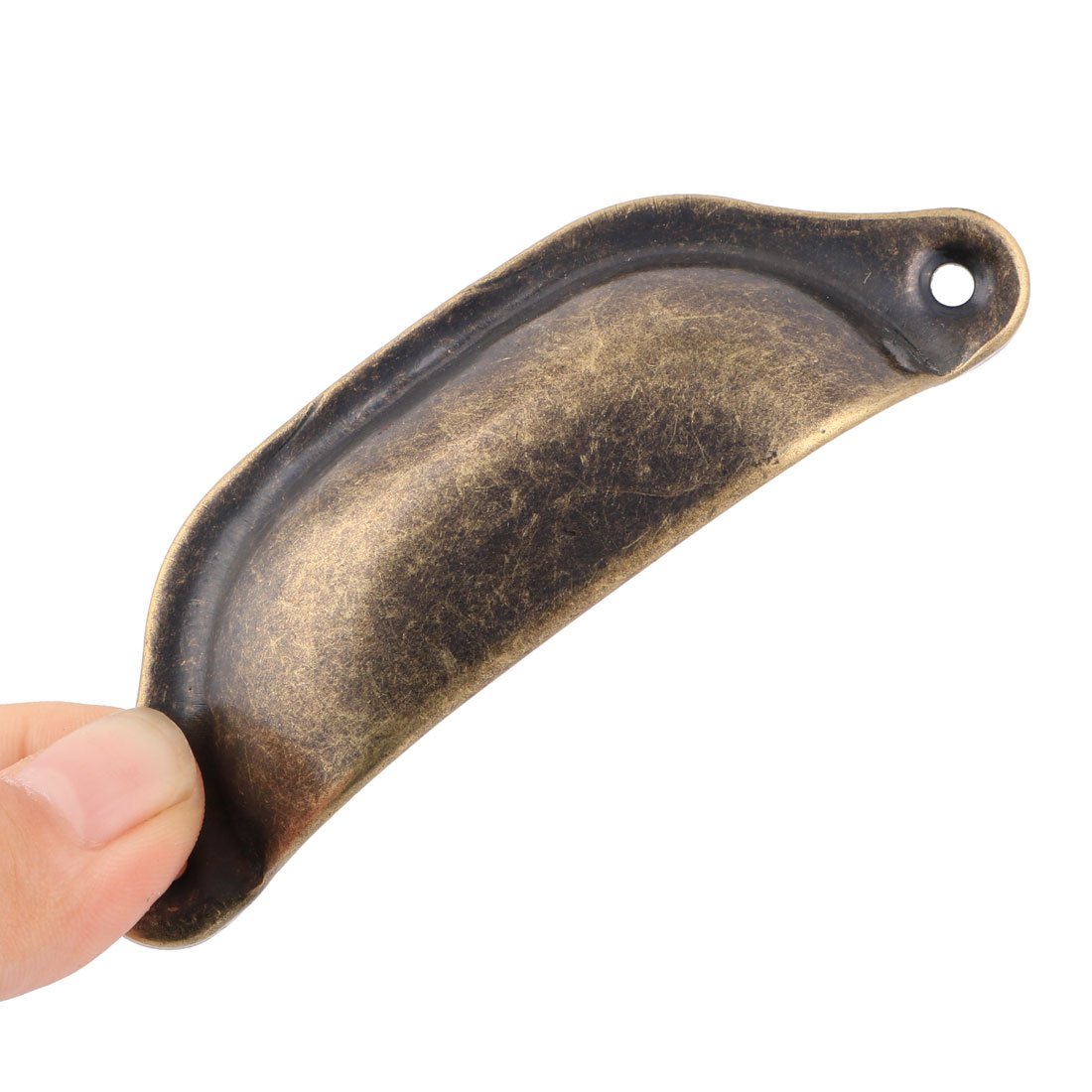sourcingmap Home Poignée coquille vintage bronze 97mm lot de 6