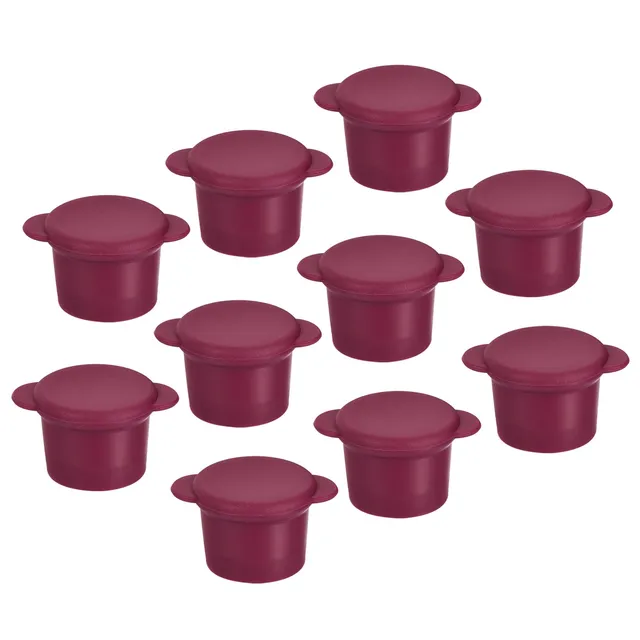 Sourcing map bouchon bouteille silicone 27mm fuchsia 10 pièces