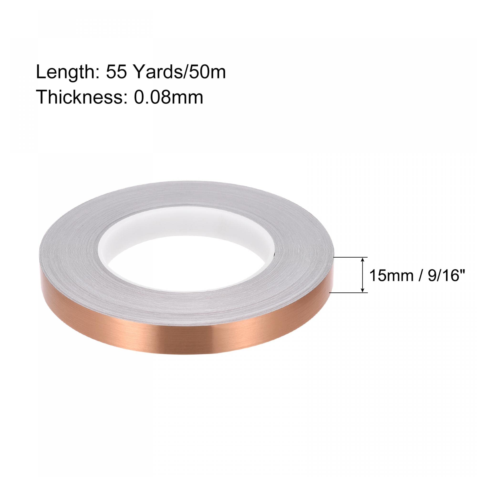 sourcing map Ruban Adhésif Carrelage Or Rose 15mm x 50m