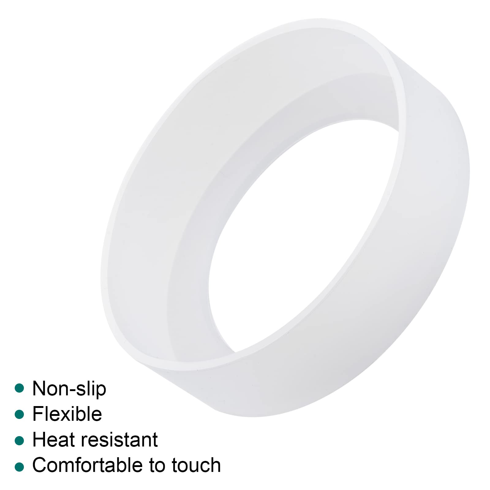 Sourcing Map Home & Garden socle bouteille silicone blanc lot 8