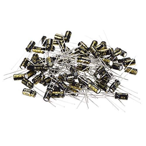 sourcing map 10uF 50V condensateur électrolytique 80 pièces 4x7mm