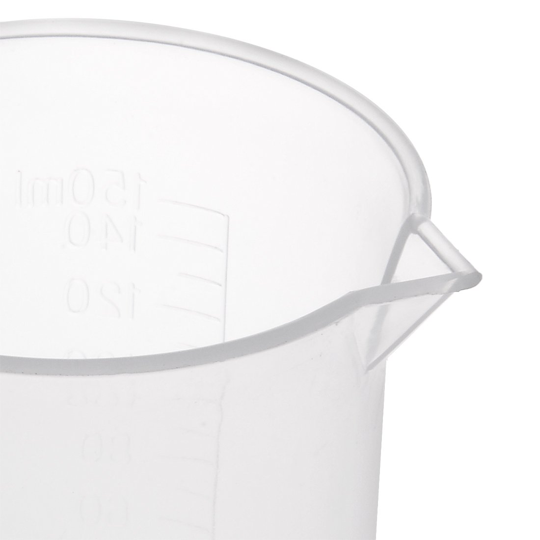 Sourcing Map Bécher gradué plastique 150ml lot 11 transparent