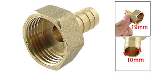 sourcing map Raccord Cannelé Laiton 10mm 1/2" femelle droit