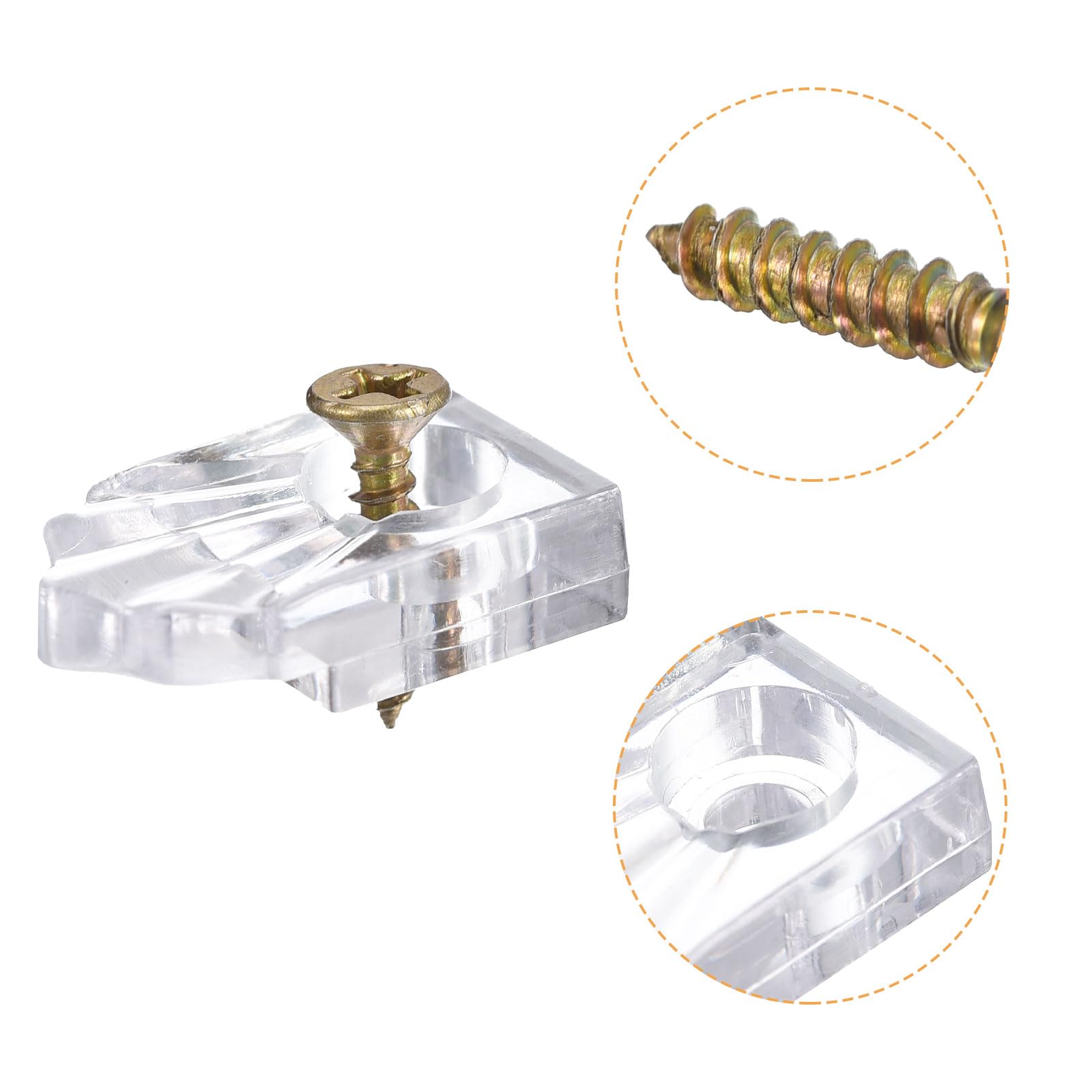 SOURCINGMAP Clips Retenue Verre Plastique 25mm x24 + Vis