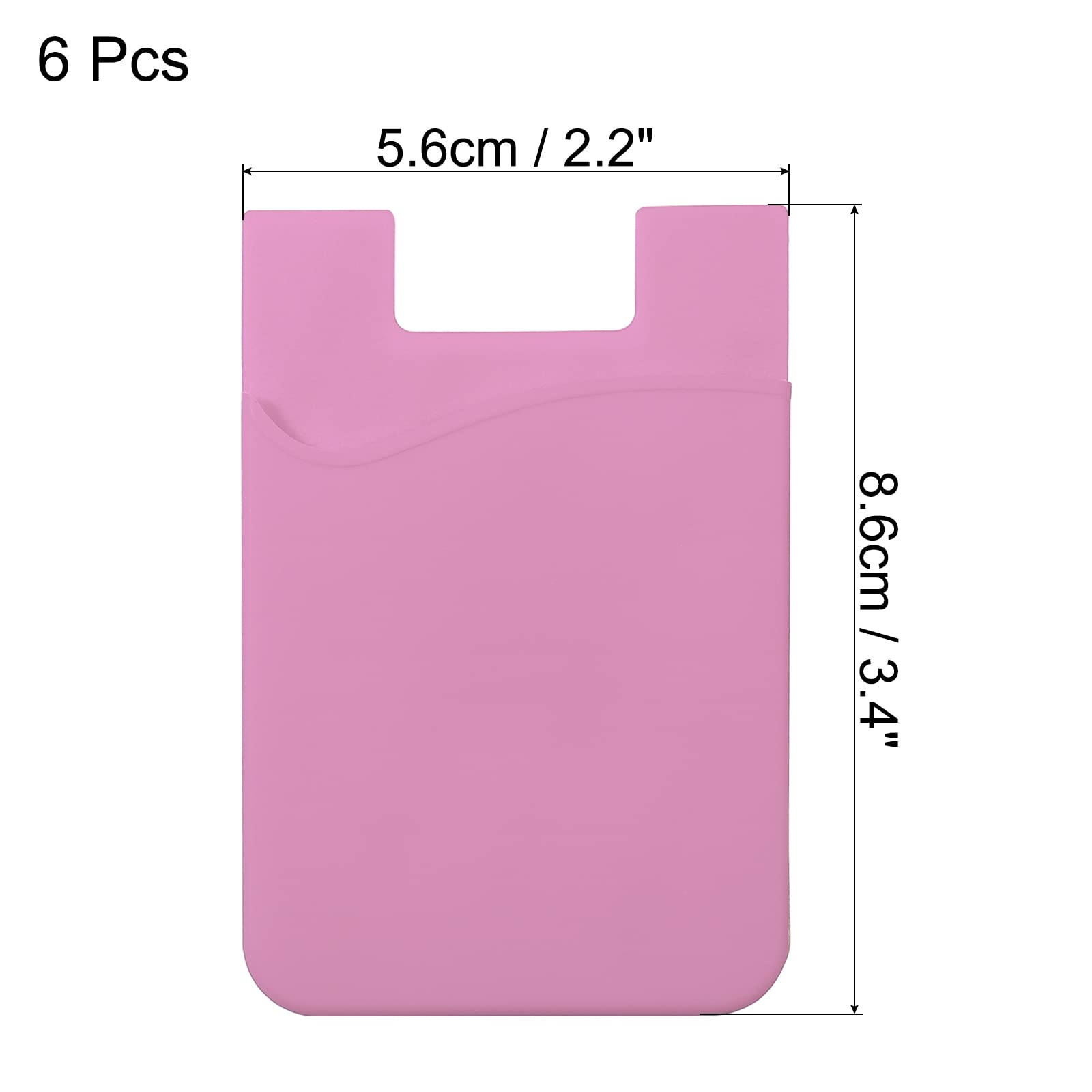Sourcingmap Electronics porte-carte silicone rose x6