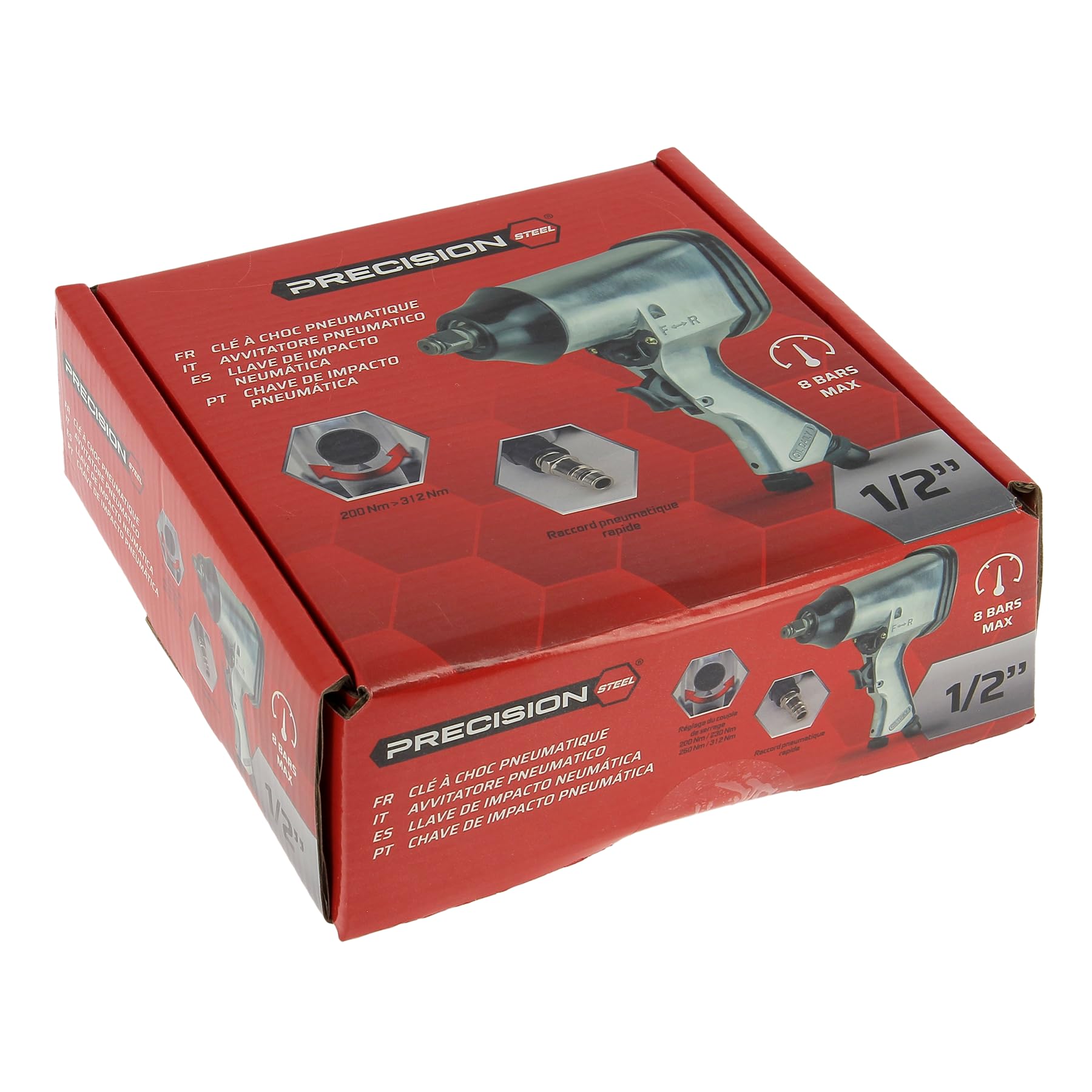 PRECISION STEEL Clé à choc pneumatique 1/2" 312 Nm