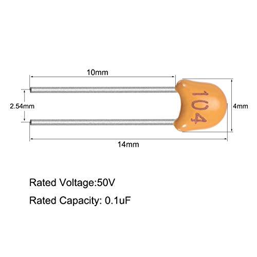 sourcing map Industrial condensateur céramique 0.1uF 50V lot 30