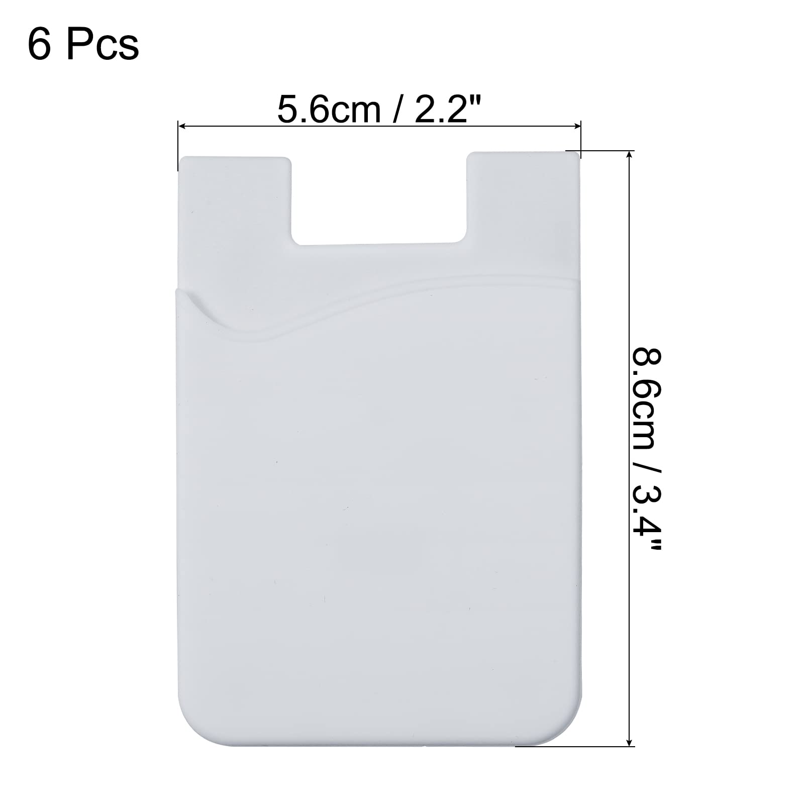 Sourcing Map Electronics porte-carte téléphone blanc lot 6 silicone