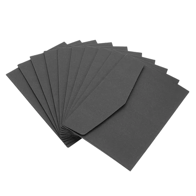 Sourcing Map Enveloppe Noire 11x16 cm Lot de 10 Invitation