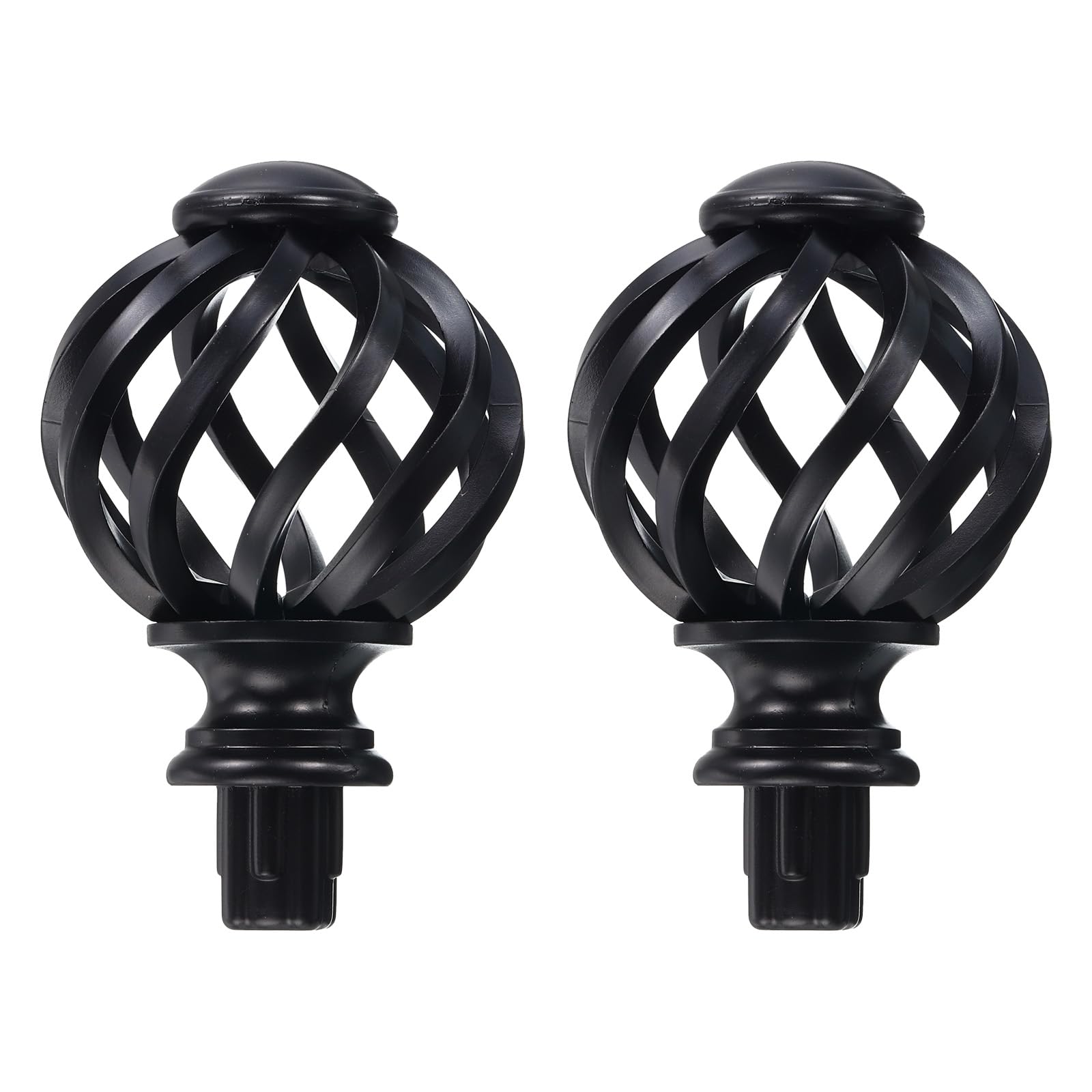 Sourcing Map Embouts Tringle Rideau Noir 2 Pcs 19mm