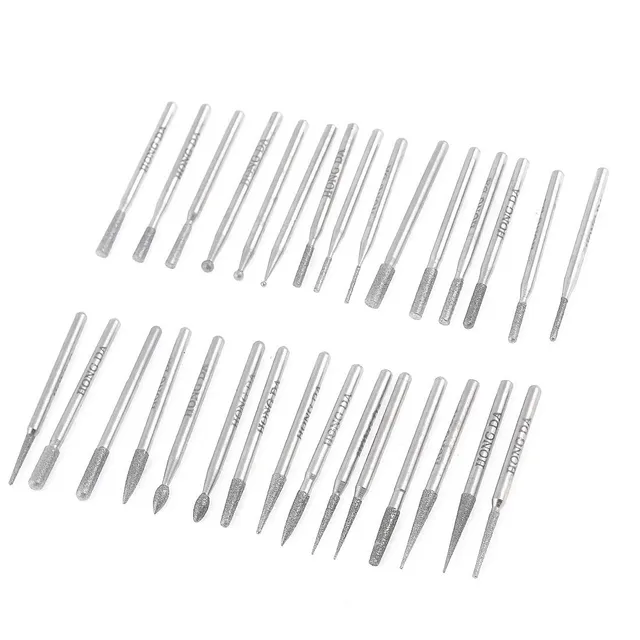 sourcing map Industrial fraise diamant tige 3mm coffret 30