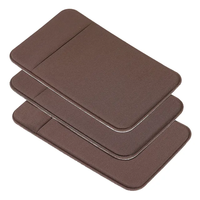 Sourcing Map Porte-Carte Téléphone Spandex 3 Pièces Marron