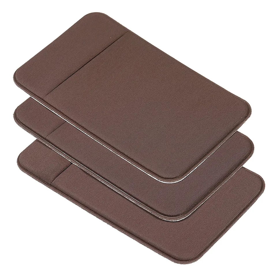 Sourcing Map Porte-Carte Téléphone Spandex 3 Pièces Marron