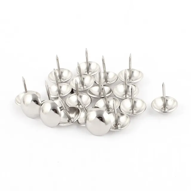 Sourcing Map 20 clous tapissier 16mm acier inox argenté