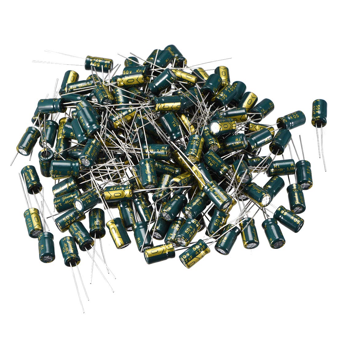 sourcingmap 47uF 50V condensateur électrolytique 150 pcs 6,3x11mm