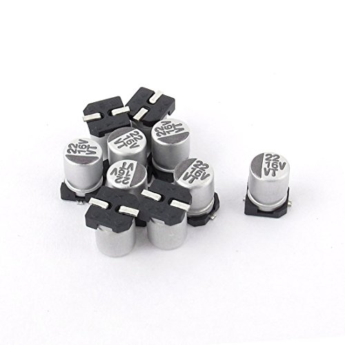sourcing map Industrial 22uF 16V condensateur CMS 10 pcs