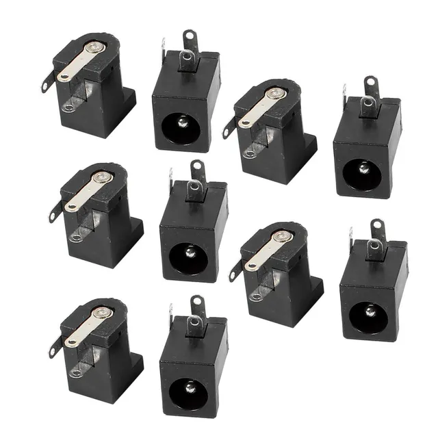 sourcingmap Industrial prise DC jack 5,5x2,5 mm lot 10