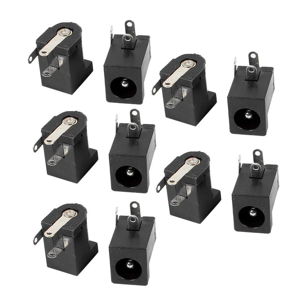 sourcingmap Industrial prise DC jack 5,5x2,5 mm lot 10