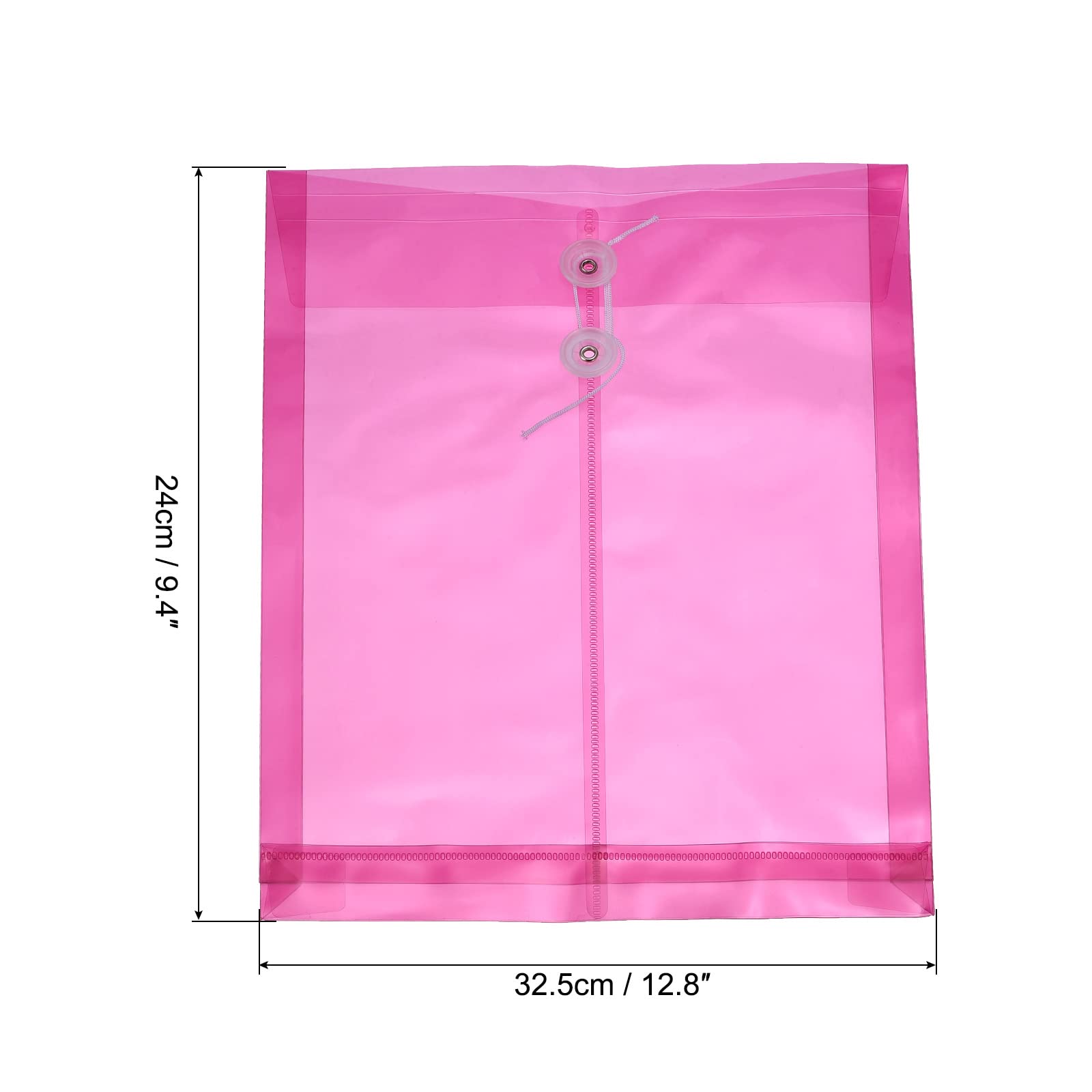 sourcing map A4 pochette à bouton rouge lot de 5