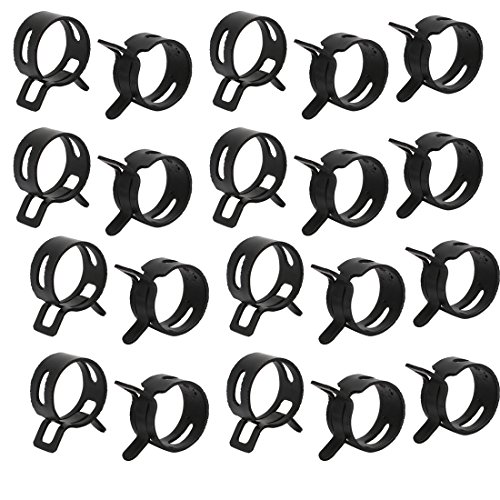 Sourcingmap Industrial Collier Serrage Ressort 14mm Lot 20 Noir