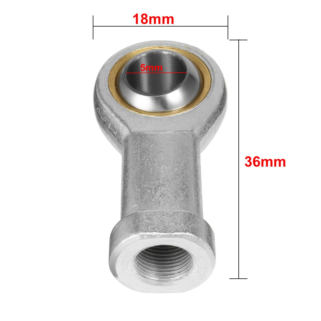 Sourcing Map SI5T/K palier rotule femelle M5 alésage 5 mm 4 pcs