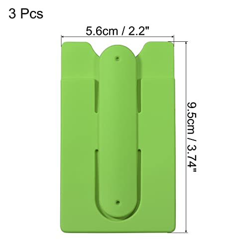 sourcing map Electronics porte-cartes adhésif vert lot 3 silicone trou