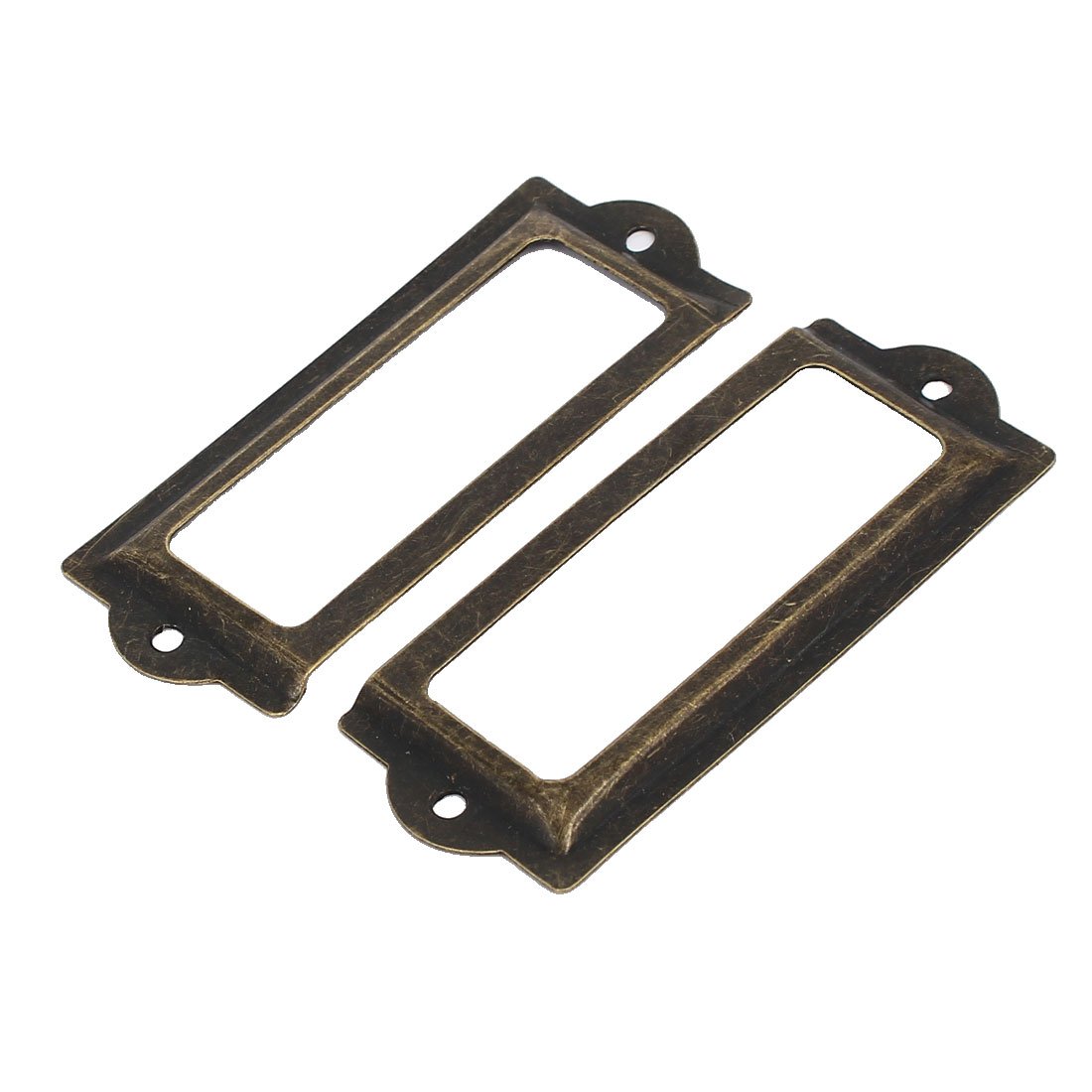 sourcing map Porte-Étiquette 83x33mm Bronze Fer 20pcs