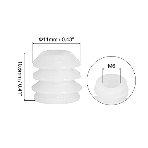 sourcing map Ecrou insert meuble nylon M6 lot 24