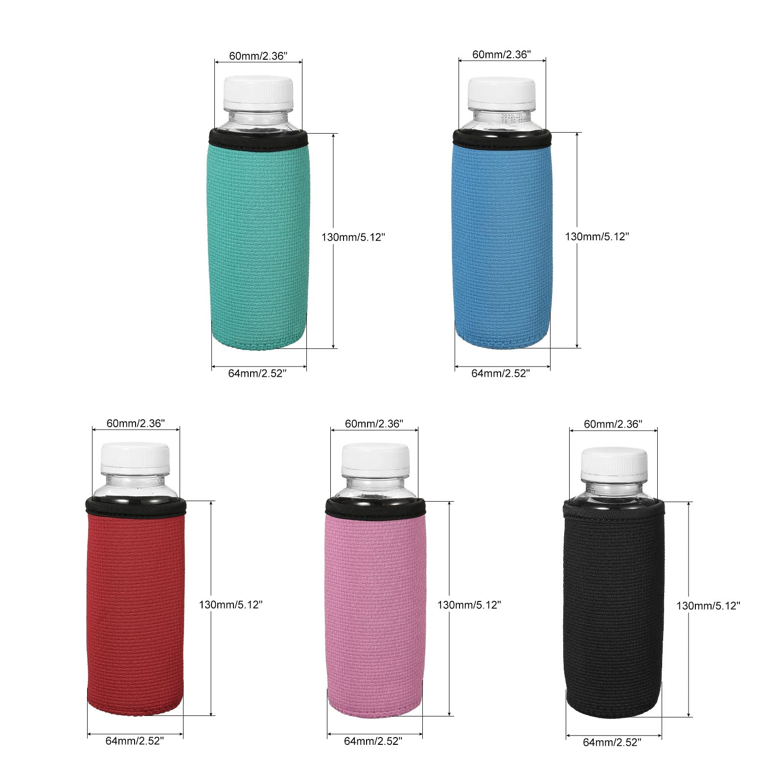 Sourcingmap Home & Garden manchon canette néoprène 5 couleurs 6 pcs