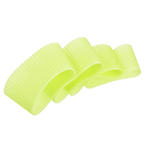 sourcingmap Manchon Tasse Silicone Jaune Lot 4 Antidérapant
