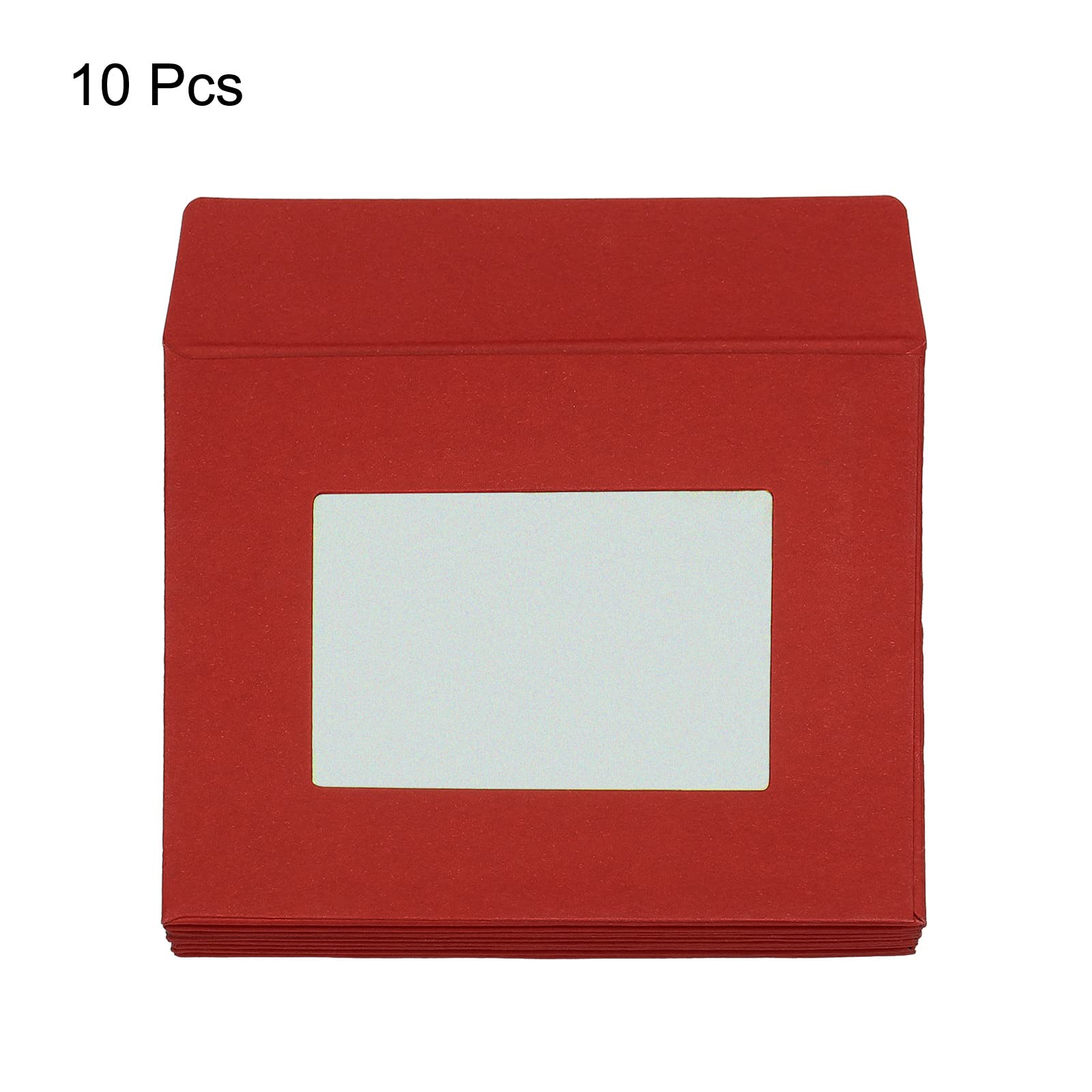 Sourcing Map 10x8 Enveloppe Fenêtre Rouge Double Face x10